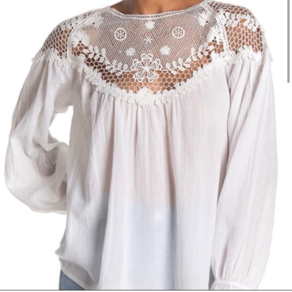 Frye Boho-Chic White Cotton Blouse